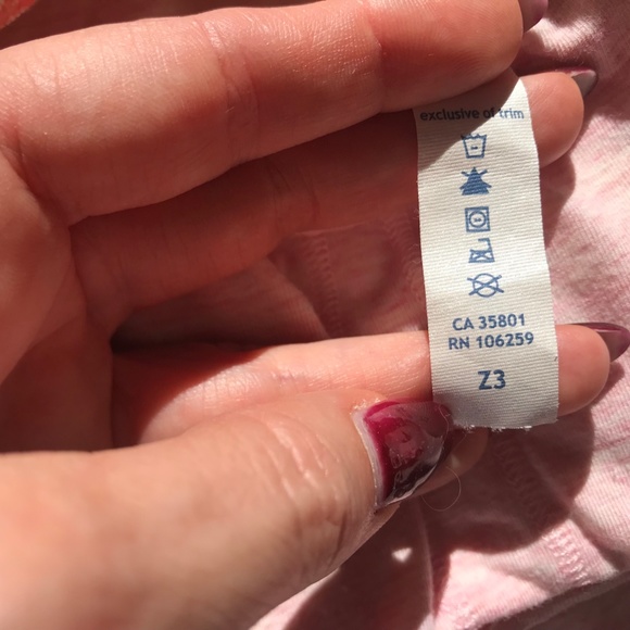 Lululemon extra long pink cotton razor-back tank top w/ built-in bra - Picture 3 of 5